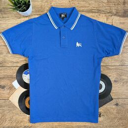 Tričko Polo Lion of Judah - Modro/biele