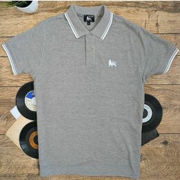 Tričko Polo Lion of Judah - Sivo/biela