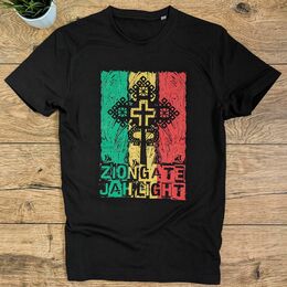 Tshirt Zion Gate Jah Light - czarny