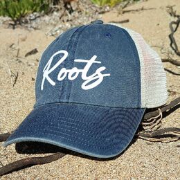 Šiltovka Truckerka vintage Roots,  modrá, ecru