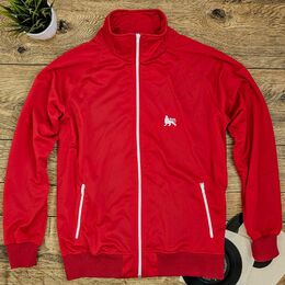 Červená retro športová mikina Lion of Judah